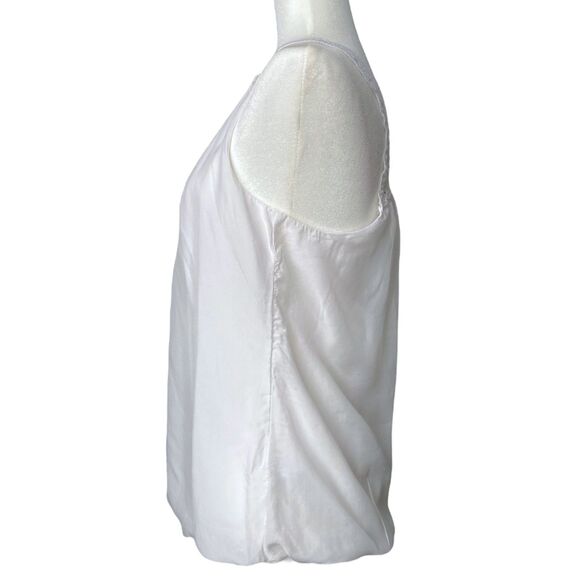 Express Womens Silk Crochet Pullover Racerback Tank Top Sleeveless White Size M - Picture 3 of 5